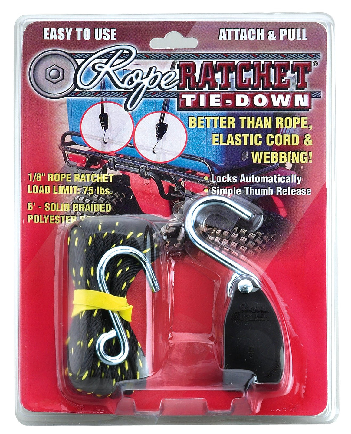 1/8" Rope Ratchet - Max Load Limit 75 lbs.