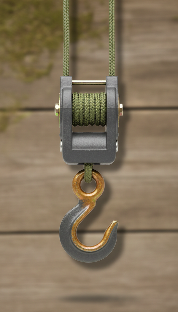 1⁄4-Inch Rope Ratchet With Steel Hook