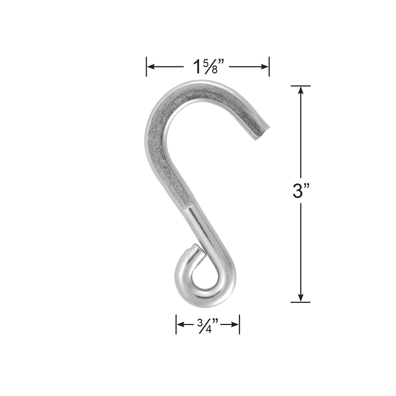 1/2 Steel S-Hook - Rope Ratchet