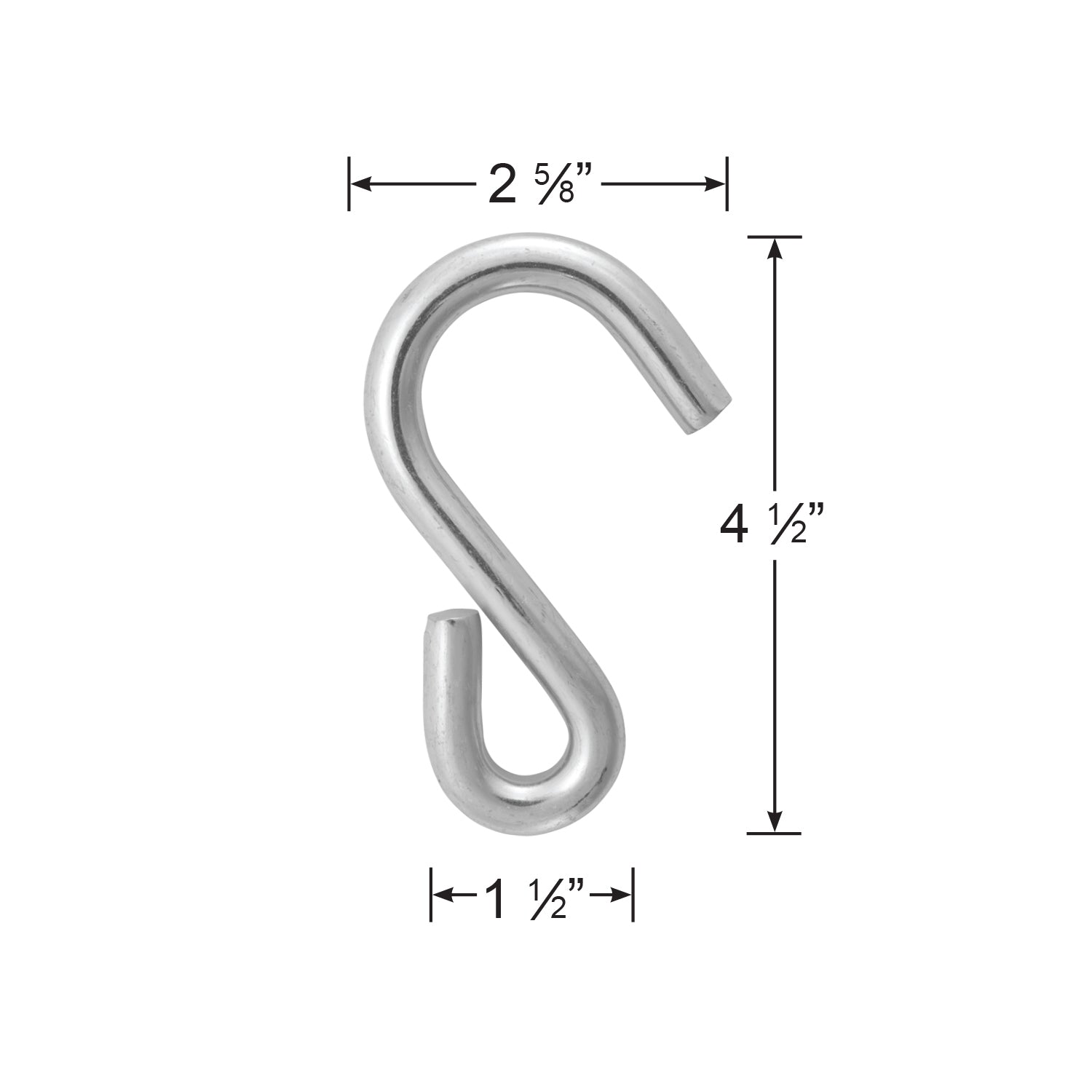 1/2" Steel S-Hook
